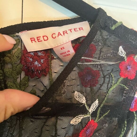 NWT RED CARTER EMBROIDERED FLORAL BLOUSE - Picture 8 of 10